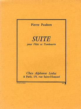 Illustration de Suite pour flûte et tambourin