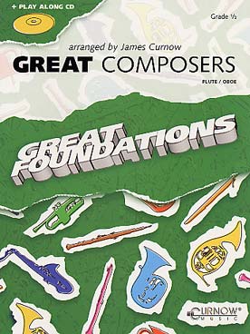 Illustration de Great composers avec CD pour flûte ou hautbois