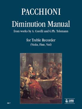Illustration de Manuale di diminuzione from works by Corelli and Telemann pour flute à bec ou violon ou flûte