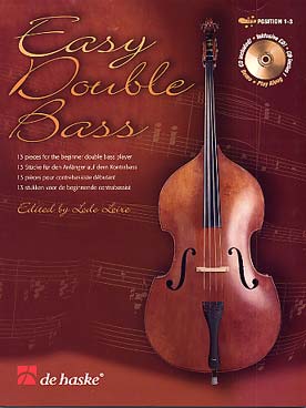 Illustration de EASY DOUBLE BASS : 13 pièces arr. par Lode Leire pour contrebassiste débutant avec acc. piano + CD play-along