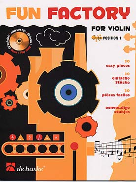 Illustration fun factory avec cd pour violon