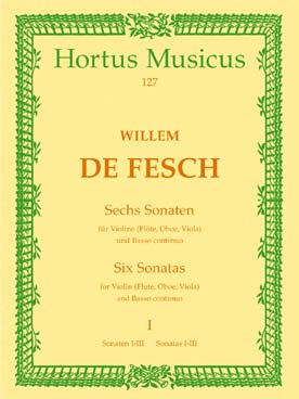 Illustration de 6 Sonates pour violon ou flûte ou hautbois ou alto et basse continue - Vol. 1 : N° 1 en ré M, N° 2 en do m, N° 3 en mi m
