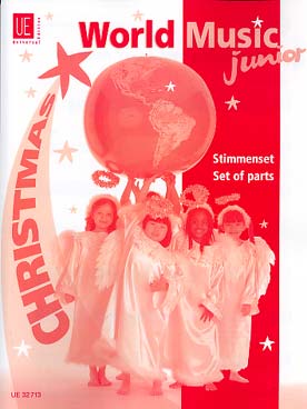 Illustration de WORLD MUSIC ENSEMBLE : répertoire pour 2 instr. mélodiques, piano/accordéon, guitare, basse/batterie - Junior Christmas (parties séparées)