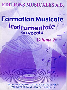 Illustration de Formation musicale instrumentale ou vocale avec MP3 à télécharger - Vol. 2 : livre de l'élève