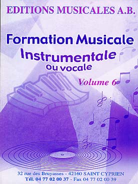 Illustration formation musicale instr/vocale vol. 6