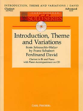 Illustration de Introduction thème et variation pour clarinette et piano, accompagnement piano enregistré sur le CD