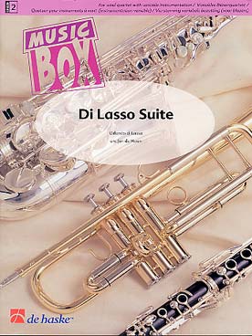 Illustration de Di Lasso suite : 3 pièces, arr. Jacob de Haan pour quatuor à vents à instrumentation variable