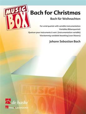 Illustration de For Christmas : 13 arrangements de chorals de Noël pour quatuor à vents à instrumentation variable