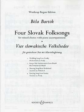 Illustration de 4 Chants slovaques pour chœur mixte et piano