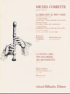 Illustration de La Servante au bon tabac pour flûte à bec, 3 violons, violoncelle et basse continue