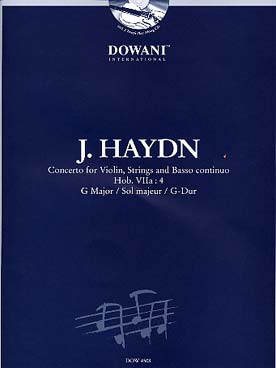 Illustration de Concerto Hob VIIa:4 en sol M (violon + réd. piano + CD)