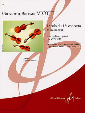 Illustration de 1er Solo du Concerto N° 18 en mi m (avec partie de 2e violon de Brisset)