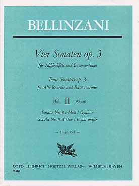 Illustration bellinzani sonate op. 3 vol. 2