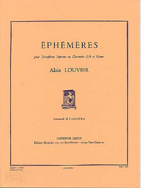 Illustration de Ephémères pour saxophone soprano si b ou clarinette