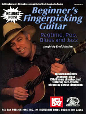 Illustration de BEGINNER'S FINGERPICKING guitar ragtime, pop, blues avec CD