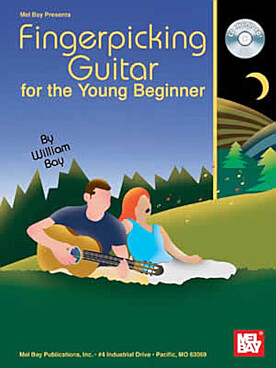 Illustration de FINGERPICKING guitar for the young beginner avec CD