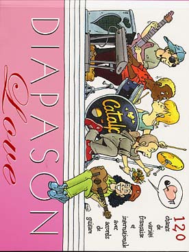 Illustration de DIAPASON : recueils de chants avec accords de guitare - Diapason Love : 120 chansons