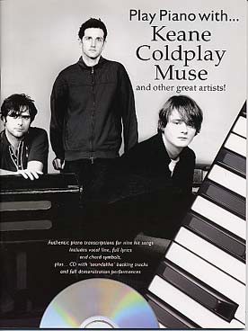 Illustration de PLAY PIANO WITH (P/V/G + CD play-along) - Muse, Keane, Coldplay...