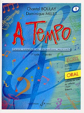 Illustration de A Tempo : cours complet de formation musicale Vol. 1 (cycle 1 - 1re année) - Oral
