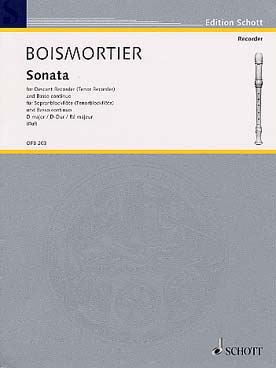 Illustration boismortier sonate en re maj