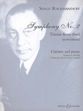 Illustration de Symphonie N° 2, thème du 3e mouvement transcrit pour clarinette et piano par Campbell et York