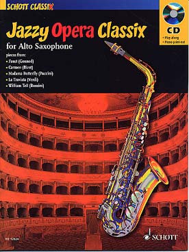 Illustration jazzy opera classix avec cd saxophone