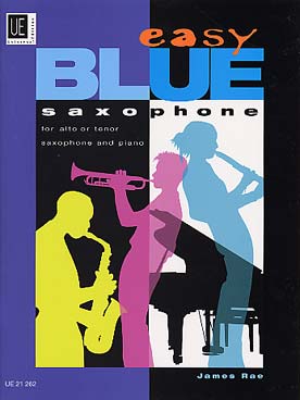 Illustration easy blue saxophone