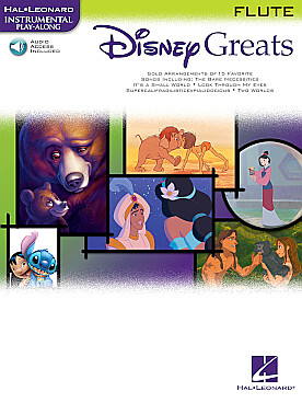 Illustration de DISNEY GREATS : 15 airs de Aladdin, Le livre de la jungle, La Belle et la Bête, Lilo & Stitch...