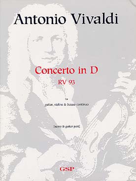Illustration de Concerto en ré M pour guitare, 2 violons et clavecin (conducteur + partie de guitare)