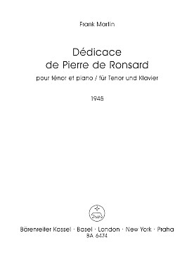 Illustration de Dédicace de Pierre de Ronsard