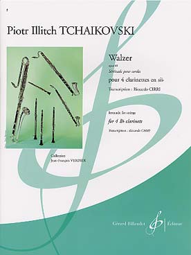 Illustration de Walzer op. 48, sérénade pour cordes (tr. Cirri pour 4 clarinettes si b)