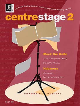 Illustration de CENTRESTAGE, arr. James Rae pour ensemble variable tous instruments (conducteur + 13 parties + piano ad lib) - Vol. 2 : Weill - Bizet