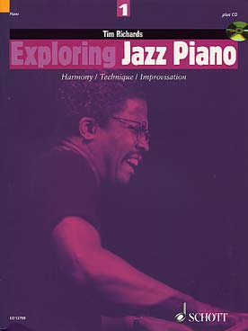 Illustration de Exploring jazz piano : méthode complète (240 pages) en anglais, avec CD inclus - Vol. 1
