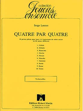 Illustration de Quatre par quatre pour 4 violoncelles