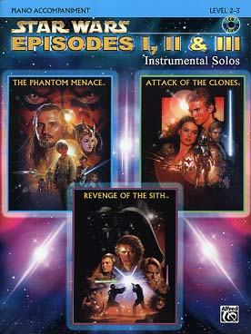Illustration de The STAR WARS trilogy : musique des épisodes 1, 2 et 3, avec CD - accompagnement piano + CD