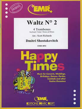 Illustration de Valse N° 2 de la suite de jazz N° 2, tr. Richards pour 4 trombones