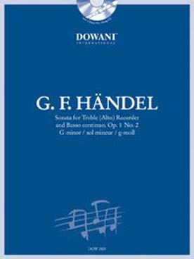 Illustration de Sonate op. 1/2 en sol m pour flûte à bec alto et basse continue