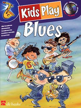 Illustration kids play blues avec cd