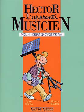 Illustration de HECTOR, L'Apprenti musicien par Debeda, Heslonis et Martin - Vol. 4 : 4e année + cahier exercices