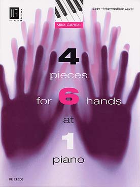 Illustration de 4 Pièces pour piano 6 mains : pièces originales très amusantes pour 3 pianistes de compétence modeste