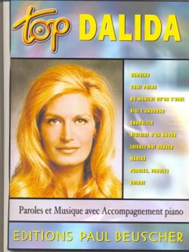 Illustration de Collection TOP : édition simplifiée avec ligne mélodique +accords clavier/guitare - TOP Dalida