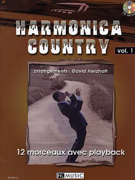 Illustration herzhaft harmonica country avec cd