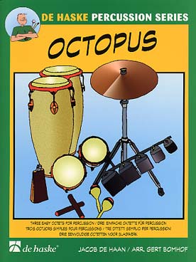 Illustration de Octopus pour xylophone, marimba, caisse claire, tambourin, timbales, cloches de vache, batterie, wood-block, triangle