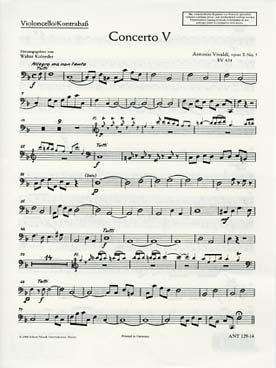 Illustration vivaldi concerto op. 10/5 violoncelle
