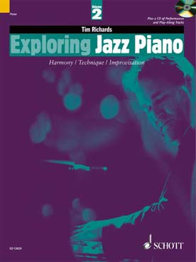 Illustration de Exploring jazz piano : méthode complète (275 pages) en anglais, avec CD inclus - Vol. 2