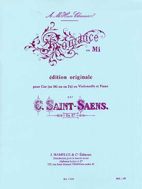Illustration saint-saens romance op. 67