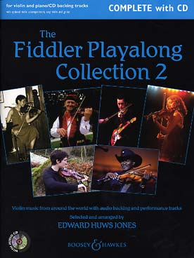 Illustration de The FIDDLER PLAYALONG COLLECTION : 18 morceaux arr. Huws Jones avec accompagnement piano ou violon et 2e partie de violon facile ad lib. + CD - Vol. 2