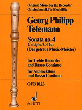 Illustration de Sonate en do M der getreue Musikmeister (flûte à bec alto et b. c.)