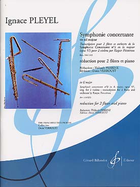Illustration de Symphonie concertante N° 3 op. 57 en la M, réd. pour 2 flûtes et piano