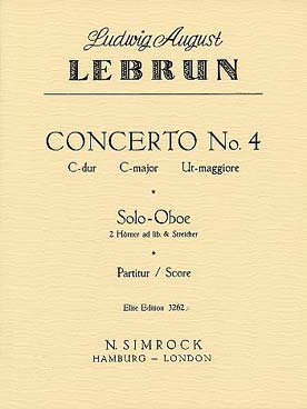 Illustration lebrun concerto n° 4 en do maj ob/orch